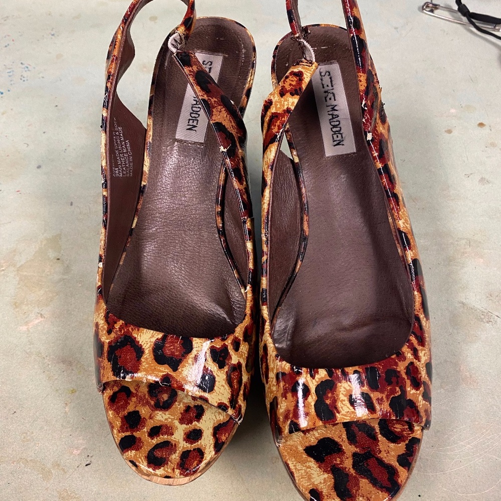 Steve Madden Leopard Wedges